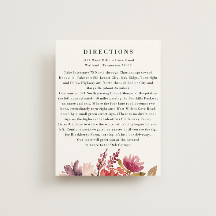 "Autumn Vows" - Direction Cards in Burnt Orange by Chris Griffith - Front