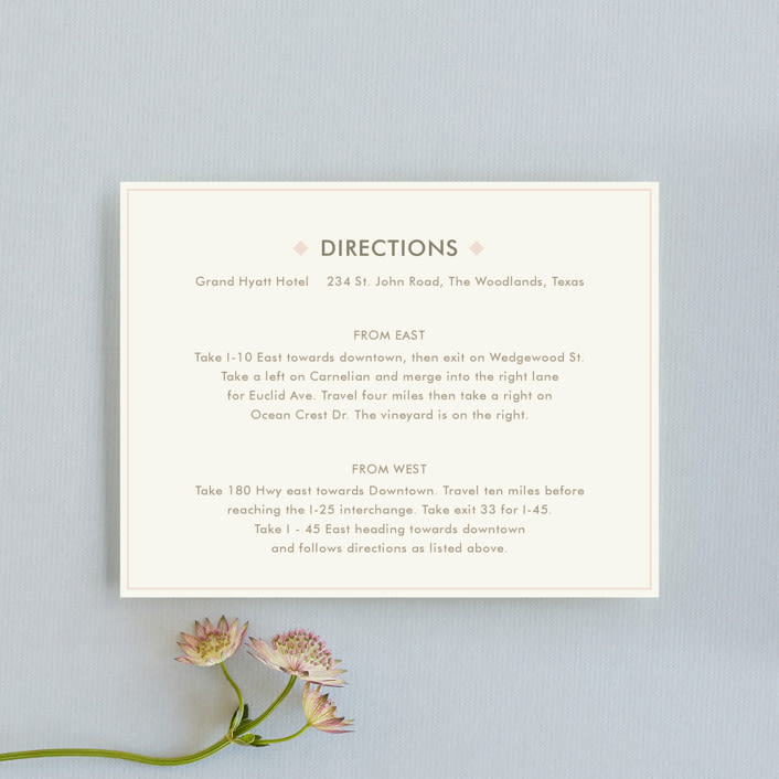 "Modern Barn Wood" - Direction Cards in Rose by Johanna McShan - Front