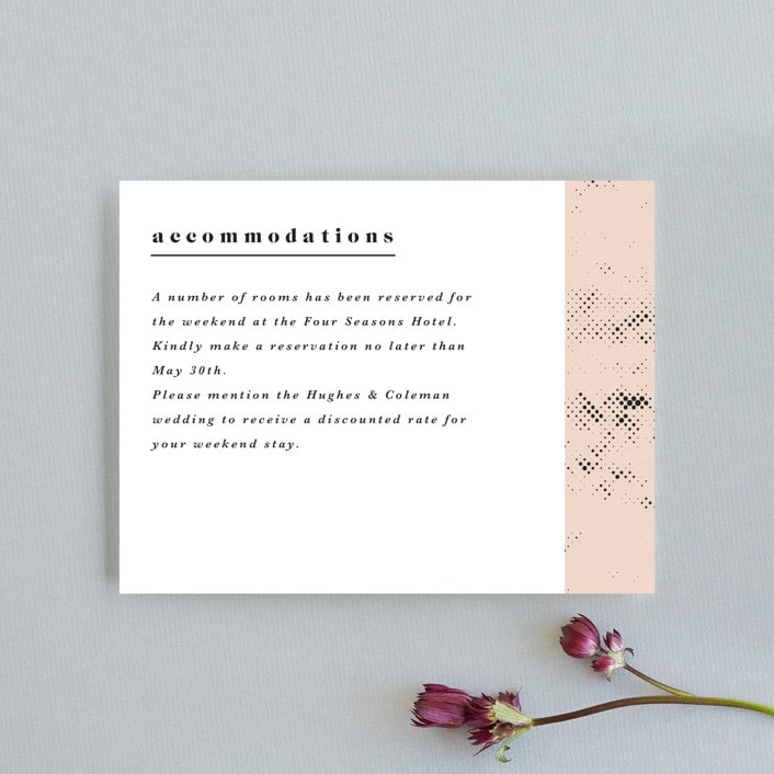 "New York" - Direction Cards in Blush by Nazia Hyder - Front