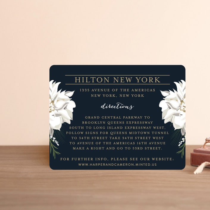 "Peonies & Berries" - Direction Cards in Winter White by Susan Moyal - Front