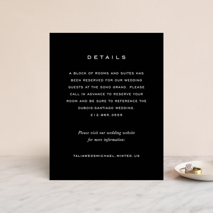 "Enamored" - Direction Cards in Obsidian by Kimberly FitzSimons - Front