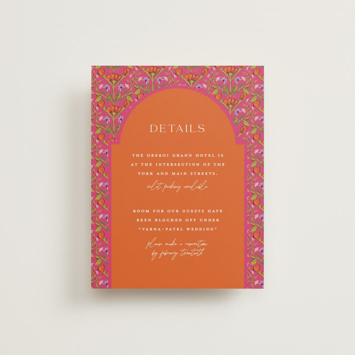 "Varna" - Direction Cards in Fuchsia by Pati Cascino - Front