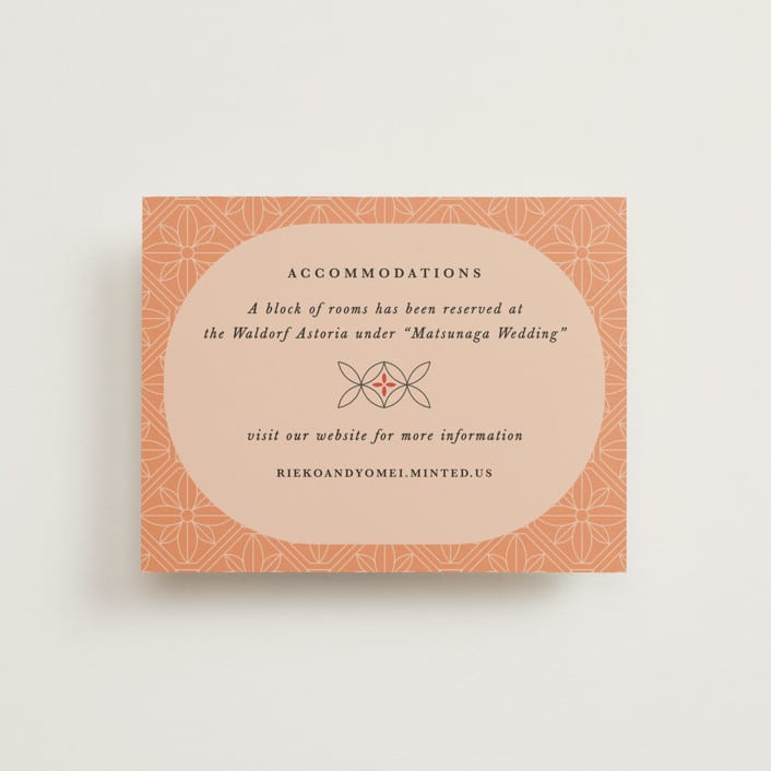 "Japanese Fabric" - Direction Cards in Persimmon by Becky Nimoy - Front