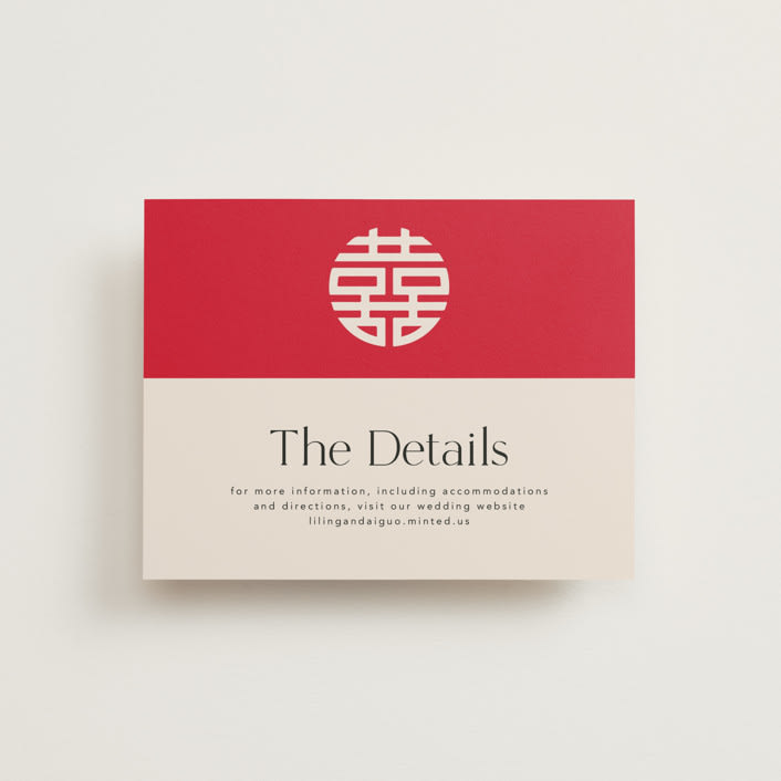 "Happy in Love" - Direction Cards in Cream by Inkblot Design - Front