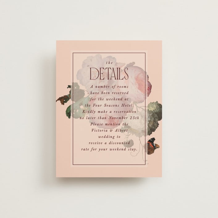 "Museum" - Direction Cards in Burgundy by Nazia Hyder - Front