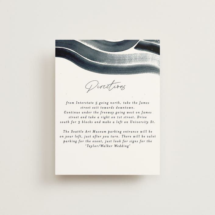 "Painted Trails" - Direction Cards in Navy by Alethea and Ruth - Front