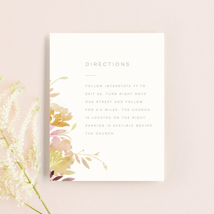 "Garden" - Direction Cards in Peach by Lori Wemple - Front