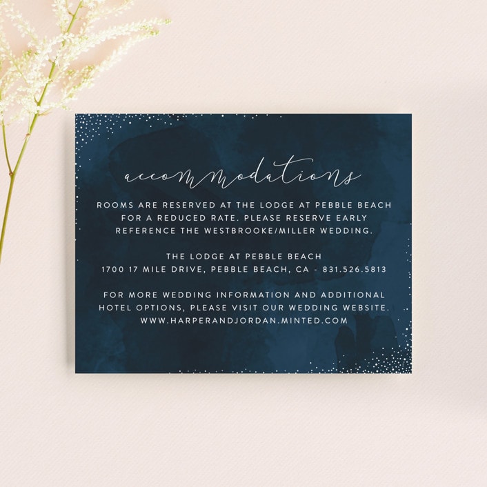 "tiny dots" - Direction Cards in Sapphire by Erin Deegan - Front