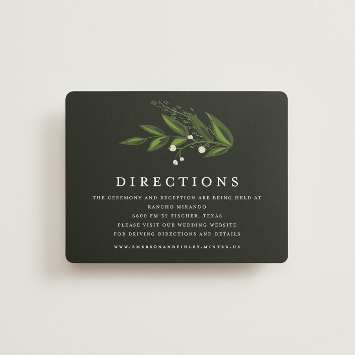 "Vines of Green" - Direction Cards in Fern by Susan Moyal - Front
