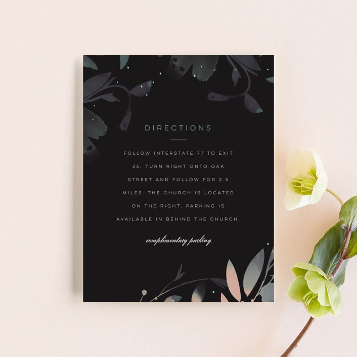 "Midnight Garden" - Direction Cards in Midnight by Lori Wemple - Front