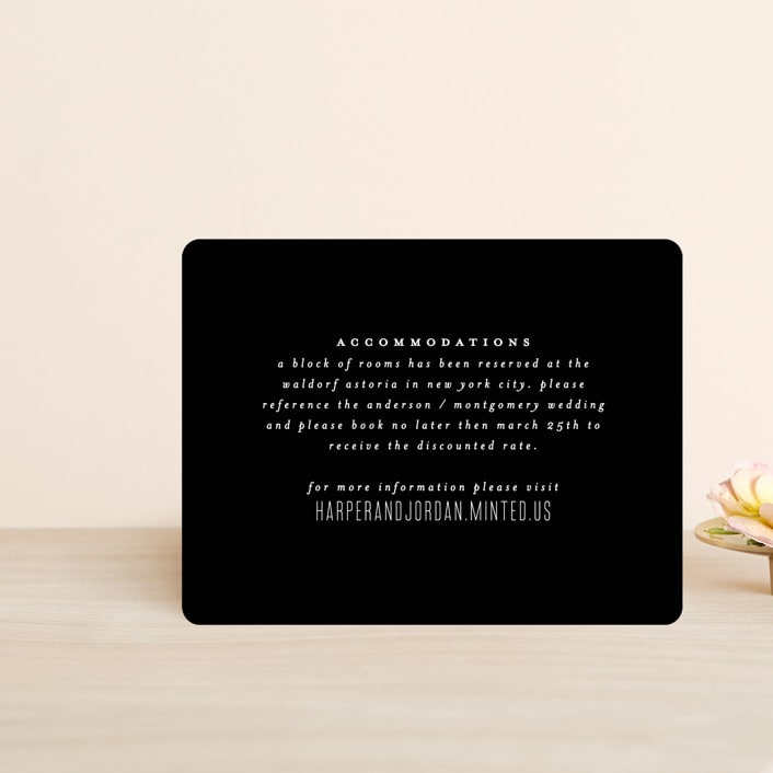 "Scripted Ampersand" - Direction Cards in Midnight by Roxy Cervantes - Front