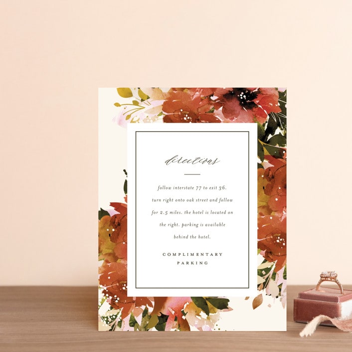 "Eden" - Direction Cards in Poinsettia by Lori Wemple - Front