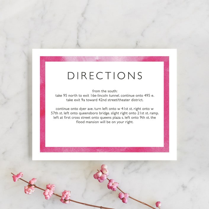 "Skyline San Francisco" - Direction Cards in Magenta by Laura Condouris - Front