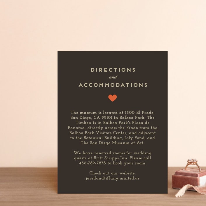 "Until Death" - Direction Cards in Golden by Katie Zimpel - Front