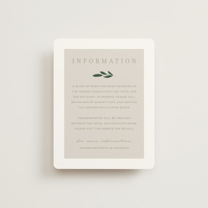"Watermark" - Direction Cards in Cypress by Kaydi Bishop - Front