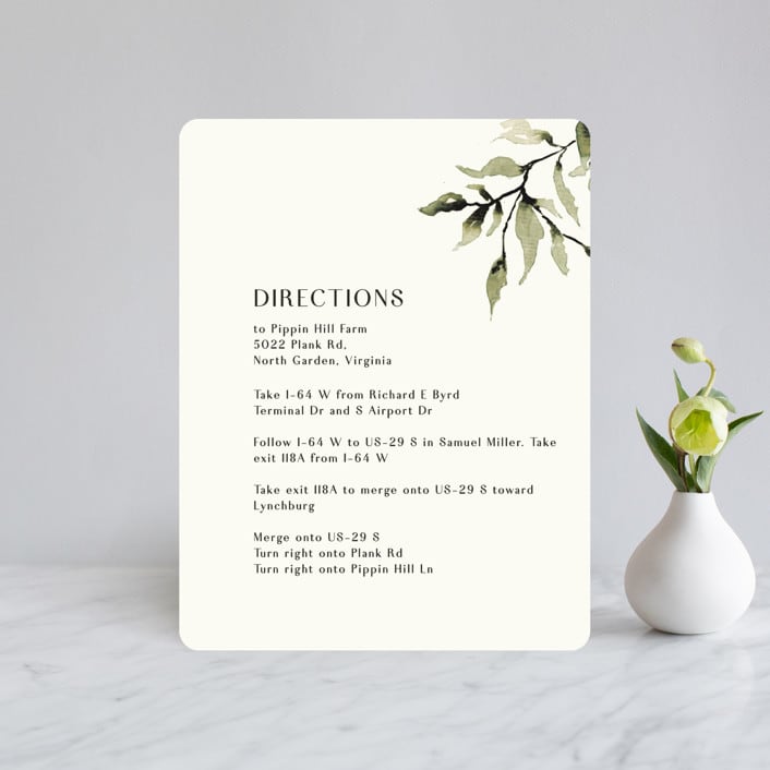 "Rural Romance" - Direction Cards in Leaf by Chris Griffith - Front