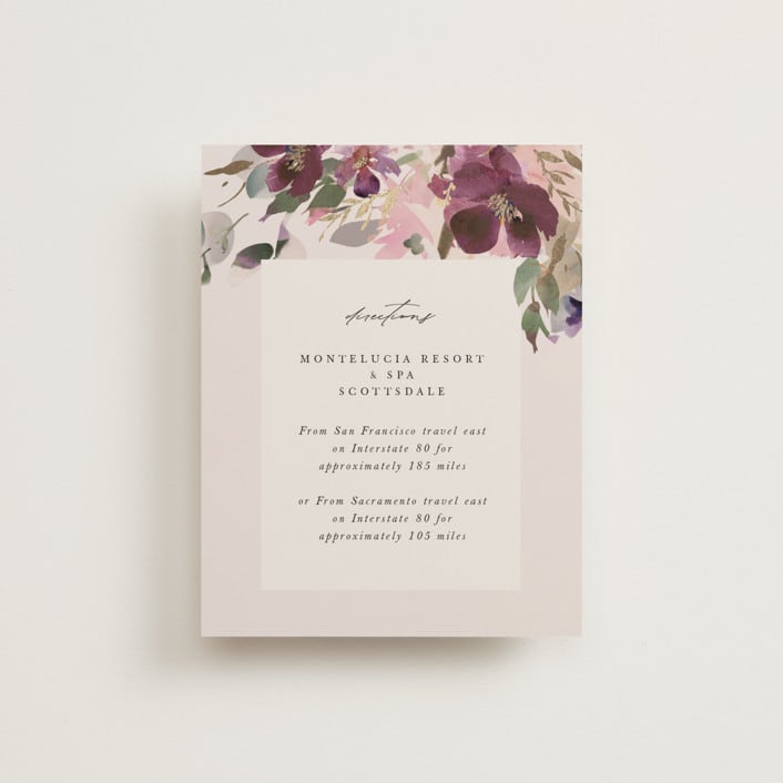 "Fleur" - Direction Cards in Blush by Lori Wemple - Front