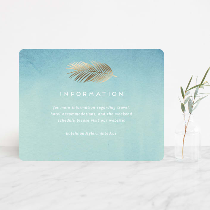 "Sea Crest" - Direction Cards in Turquoise by Kaydi Bishop - Front