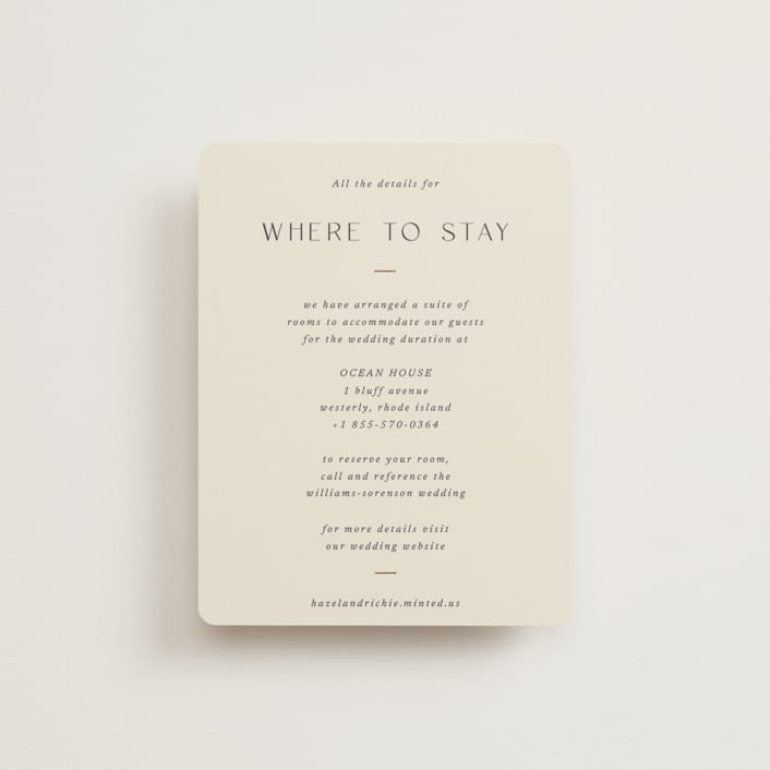 "Walnut" - Direction Cards in Linen by Blustery August - Front