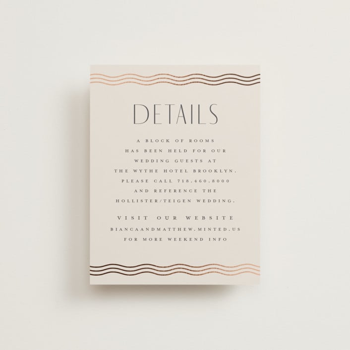 "Newberry" - Direction Cards in Bisque by Kristie Kern - Front