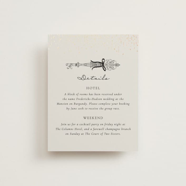 "Hand Illustrated Whimsical Chandelier" - Direction Cards in Noir by Jackie Crawford - Front
