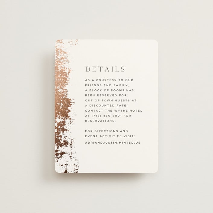 "Woodland Hills" - Direction Cards in Copper by Eric Clegg - Front