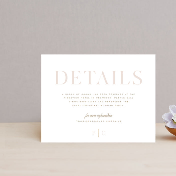 "Lovely Day" - Direction Cards in Rose Quartz by Leah Bisch - Front