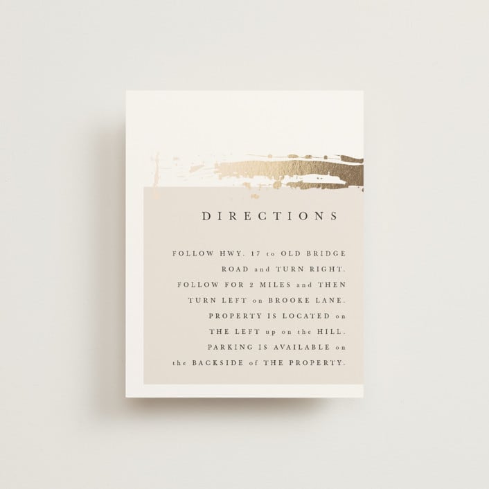 "Modern Serene" - Direction Cards in Blush by Hannah Williams - Front