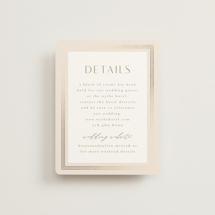 "Soleil" - Direction Cards in Latte by Kristie Kern - Front