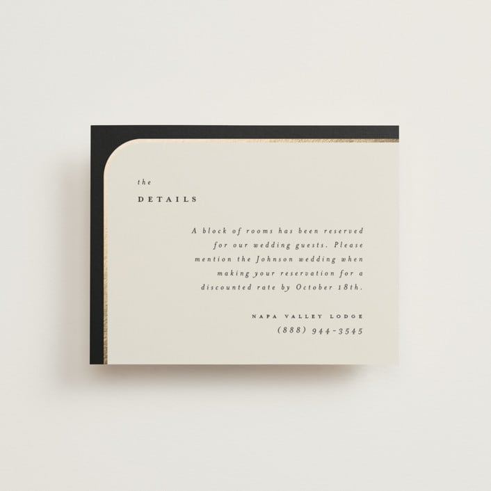 "Tuxedo" - Direction Cards in Black Tie by Carolyn Nicks - Front