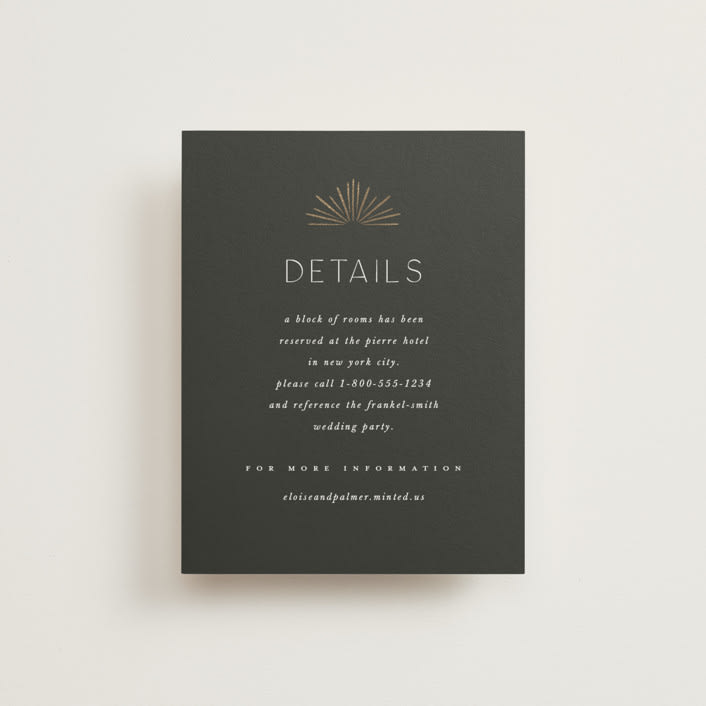 "Fringe" - Direction Cards in Midnight by Leah Bisch - Front