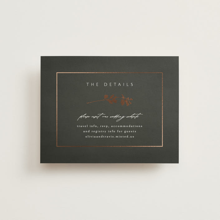 "Quince" - Direction Cards in Ivy by Kelly Schmidt - Front