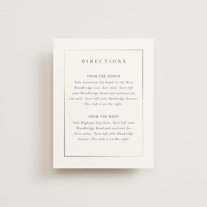"Bianca" - Direction Cards in Sugar by Jessica Williams - Front