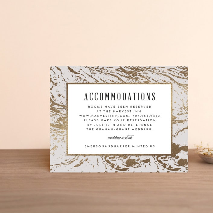 "Modern Marble" - Direction Cards in Cloud by Kelly Schmidt - Front