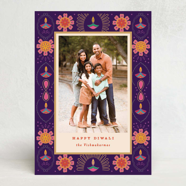 "Diwali luxe" - Diwali Cards in Twilight by Creo Study - Front