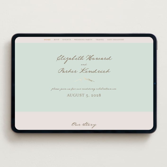"Mountain Love" - Wedding Website in Dew by Petra Kern - Desktop Design