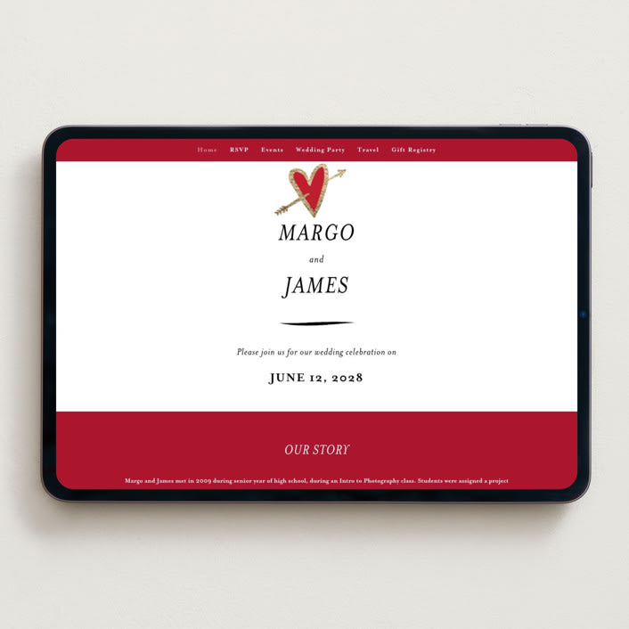 "Amore" - Wedding Website in Snow by Ani Somi - Desktop Design