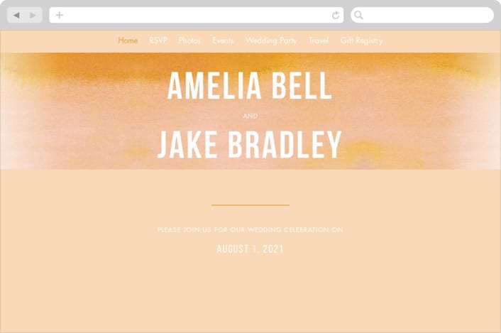 "Ombre" - Wedding Website in Mandarin by Dean Street - Desktop Design