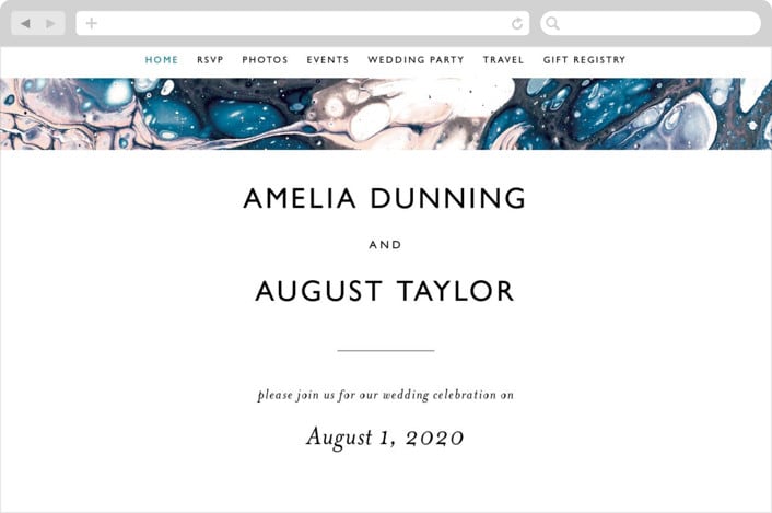 "swirl" - Wedding Website in Celestial by Alethea and Ruth - Desktop Design