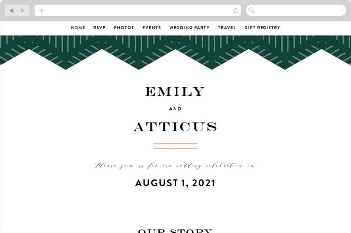 "Picture Perfect" - Wedding Website in Diamond by Amy Payne - Desktop Design