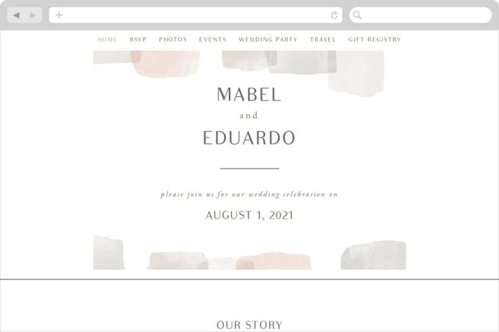 "Sculpture Garden" - Wedding Website in Desert by Hooray Creative - Desktop Design