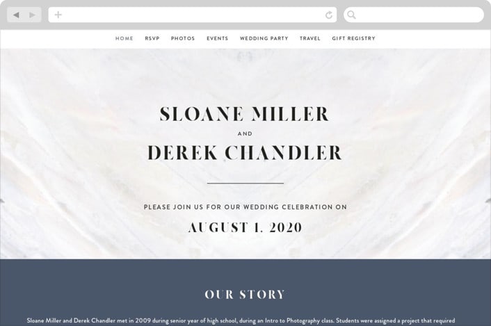 "wishful" - Wedding Website in Tide by Kate Ahn - Desktop Design