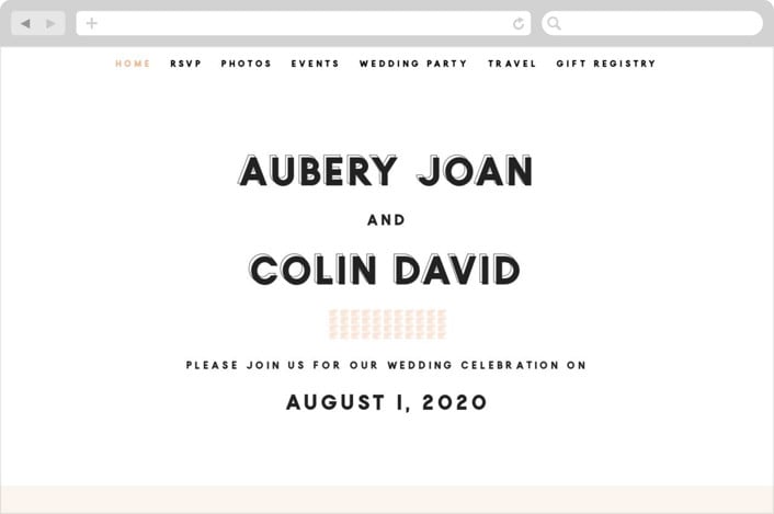 "bold blush" - Wedding Website in Blush by frances mathys - Desktop Design