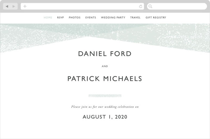 "Elegantly Minimal" - Wedding Website in Seafoam by itsjensworld - Desktop Design
