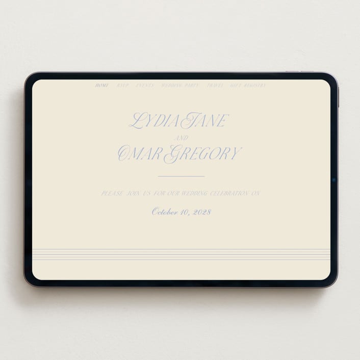 "Luxe" - Wedding Website in Ocean by Baumbirdy - Desktop Design