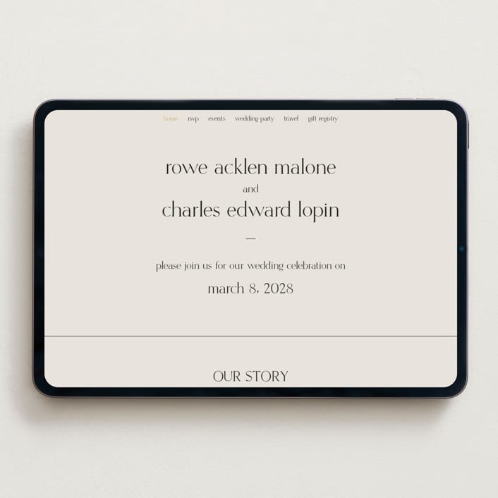 "monogram edit" - Wedding Website in Sandstone by Sara Hicks Malone - Desktop Design