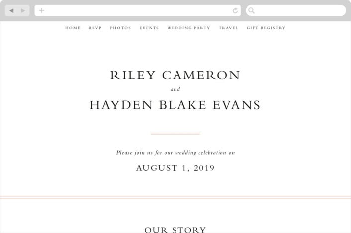 "over and over" - Wedding Website in Soft Peach by Lea Delaveris - Desktop Design