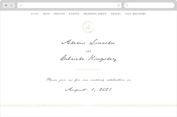 "Monogram Circle Stamp" - Wedding Website in Antique White by fatfatin - Desktop Design