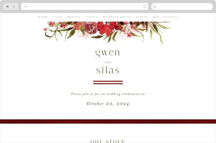 "wispy" - Wedding Website in Sienna by Angela Marzuki - Desktop Design