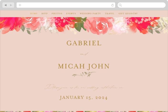 "Delightful" - Wedding Website in Delight by Phrosné Barwood - Desktop Design